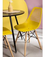 כסא פינת אוכל צהוב פלסטיק קשיח דגם ANDY