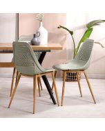 כסא פינת אוכל ירקרק פלסטיק קשיח דגם ZOY