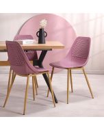 כסא פינת אוכל סגול פלסטיק קשיח דגם ZOY