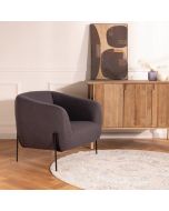 כורסא בד בגוון אפור כהה דגם לייקה