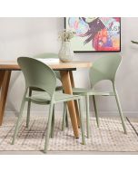 כסא פינת אוכל ירוק פלסטיק קשיח דגם LANA
