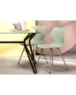 כסא פינת אוכל ירוק פלסטיק קשיח דגם VITAL