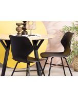 כסא פינת אוכל שחור פלסטיק קשיח דגם VITAL