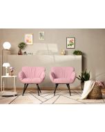 כורסא בד בגוון ורוד דגם LANCASTER