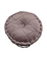 כרית מושב עגולה קטיפהבצבע ורוד קוטר 40 ס"מ
