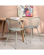 כסא פינת אוכל ירוק פלסטיק קשיח דגם DECORO