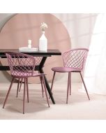 כסא פינת אוכל סגלגל פלסטיק קשיח דגם DECORO