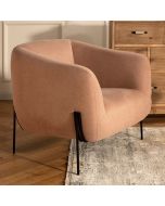 כורסא בד בגוון ורוד דגם לייקה