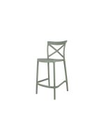 כסא בר ירקרק משענת גב פלסטיק קשיח דגם XISO