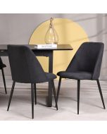 כסא פינת אוכל שחור מרופד דגם PRIZMO