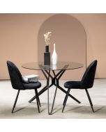 כסא פינת אוכל שחור מרופד דגם SCOLO