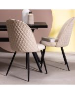 כסא פינת אוכל בז' מרופד דגם SCOLO