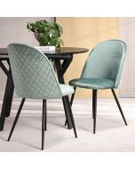 כסא פינת אוכל טורקיז מרופד דגם SCOLO