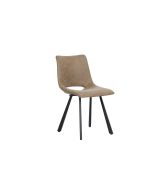 כסא פינת אוכל קאמל מרופד דמוי עור דגם MOBI