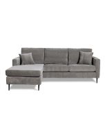 ספה פינתית תלת מושבית בד בגוון אפור 300 ס"מ דגם RANDOM