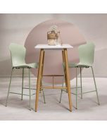 כסא בר ירקרק פלסטיק קשיח משענת גב דגם FLOW