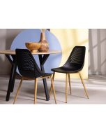 כסא פינת אוכל שחור פלסטיק קשיח דגם ZOY