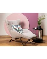 כורסא שזלונג בד בגוון אפרפר דגם LONGI