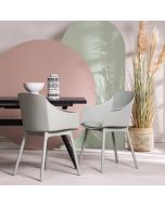 כסא פינת אוכל ירוק פלסטיק דגם MONO-B