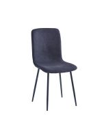 כסא פינת אוכל שחור בד מרופד דגם AHNOI