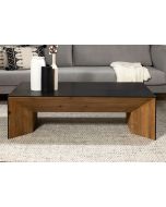 שולחן סלון עץ בגוון טבעי קוטר 135*75 ס"מ דגם בלאקס