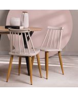 כסא פינת אוכל קרם פלסטיק דגם ASTONO