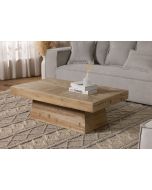 שולחן סלון מלבני עץ ממוחזר גוון טבעי 70*120 ס"מ דגם בולק