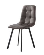 כסא פינת אוכל חום דמוי עור דגם SAROTO