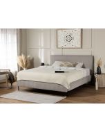 מיטה זוגית 190*140 ס"מ אפור/בז' דגם עדן