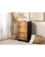 שידה בגוון טבעי/שחור דגם הולסי