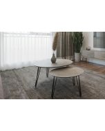 זוג שולחנות סלון בעיצוב גרניט זהב