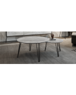 זוג שולחנות סלון קולקציית שיש משולב