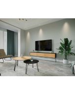 סט מזנון רוחב 2 מטר וזוג שולחנות לסלון קולקציית אלון משולב