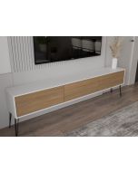 מזנון לסלון 1.8 מטר קולקציית לבן משולב