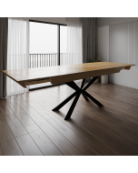 שולחן פינת אוכל מלבני נפתח דגם עץ טבעי