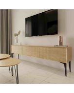 מזנון לסלון 1.8 מטר דגם קיסר בגוון עץ טבעי