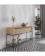 קונסולת כניסה מעוצבת דגם צדף גוון אלון