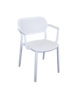 כסא אירוח עם ידיות דגם Nuta מבית Gaber גוון לבן