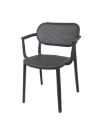 כסא אירוח עם ידיות דגם Nuta מבית Gaber גוון אפור