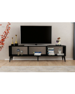 מזנון טלוויזיה רוחב 150 ס"מ דגם לונה בגוון שחור