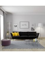 ספה תלת מושבית דגם עדן מבד סוואנה קטיפתי Ram Design צבע שחור