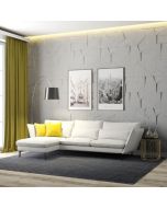 סלון פינתי דגם ארייה מבד סוואנה קטיפתי Ram Design צבע שמנת