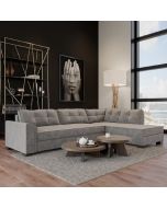 מערכת ישיבה פינתית מעוצבת מבד דגם ורונה Ram Design צבע אפור