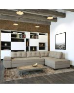 מערכת ישיבה פינתית עם ידית מתכווננת דגם סנסה Ram Design צבע חום בהיר