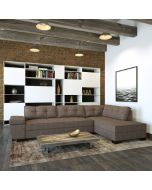 מערכת ישיבה פינתית עם ידית מתכווננת דגם סנסה Ram Design צבע חום כהה