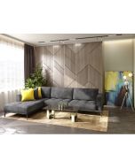 סלון פינתי 2.9 מטר דגם תמיר Ram Design צבע אפור כהה