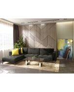 סלון פינתי 2.9 מטר דגם תמיר Ram Design צבע שחור