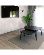 זוג שולחנות לסלון דגם איסלנד בלאק