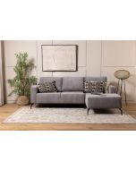 ספה פינתית ימין 240 ס"מ בד בגוון אפור כהה דגם מקס