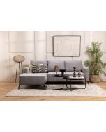 ספה פינתית שמאל 240 ס"מ בד בגוון אפור כהה דגם מקס